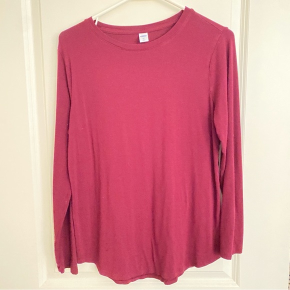 Old Navy burgundy long sleeve luxe, size M. - Picture 1 of 4